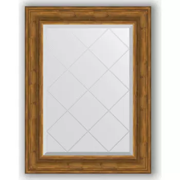 Зеркало с гравировкой поворотное Evoform Exclusive-G 69x91 см, в багетной раме - травленая бронза 99 мм (BY 4118)