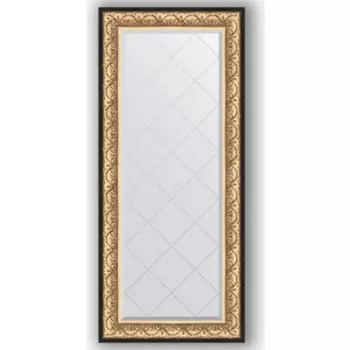 Зеркало с гравировкой поворотное Evoform Exclusive-G 70x160 см, в багетной раме - барокко золото 106 мм (BY 4165)