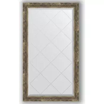 Зеркало с гравировкой поворотное Evoform Exclusive-G 73x128 см, в багетной раме - старое дерево с плетением 70 мм (BY 4221)