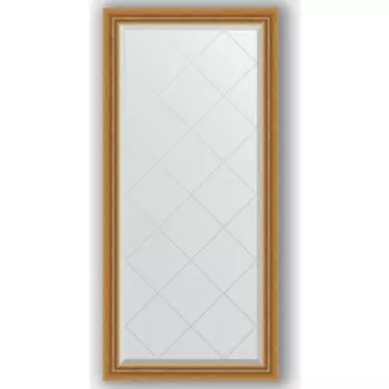 Зеркало с гравировкой поворотное Evoform Exclusive-G 73x155 см, в багетной раме - состаренное золото с плетением 70 мм (BY 4260)