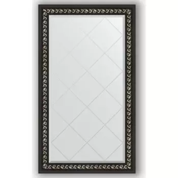 Зеркало с гравировкой поворотное Evoform Exclusive-G 75x129 см, в багетной раме - черный ардеко 81 мм (BY 4225)
