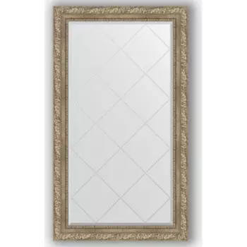Зеркало с гравировкой поворотное Evoform Exclusive-G 75x130 см, в багетной раме - виньетка античное серебро 85 мм (BY 4229)