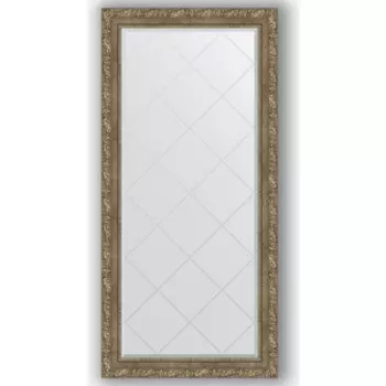 Зеркало с гравировкой поворотное Evoform Exclusive-G 75x157 см, в багетной раме - виньетка античная латунь 85 мм (BY 4274)