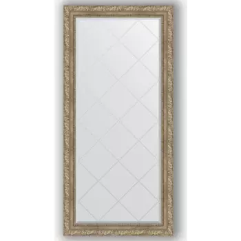 Зеркало с гравировкой поворотное Evoform Exclusive-G 75x157 см, в багетной раме - виньетка античное серебро 85 мм (BY 4272)