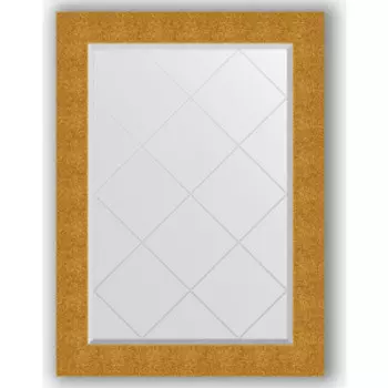 Зеркало с гравировкой поворотное Evoform Exclusive-G 76x104 см, в багетной раме - чеканка золотая 90 мм (BY 4194)