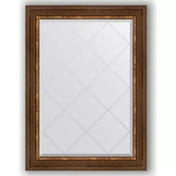 Зеркало с гравировкой поворотное Evoform Exclusive-G 76x104 см, в багетной раме - римская бронза 88 мм (BY 4191)