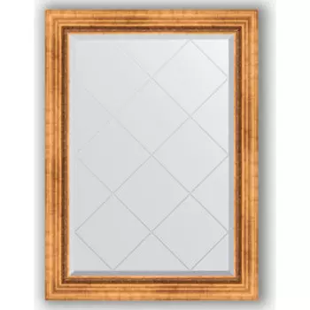 Зеркало с гравировкой поворотное Evoform Exclusive-G 76x104 см, в багетной раме - римское золото 88 мм (BY 4189)