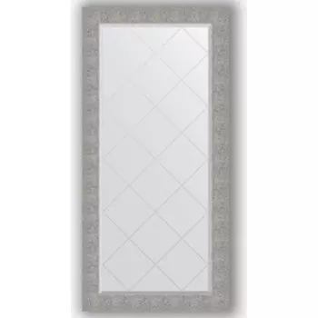 Зеркало с гравировкой поворотное Evoform Exclusive-G 76x158 см, в багетной раме - чеканка серебряная 90 мм (BY 4281)