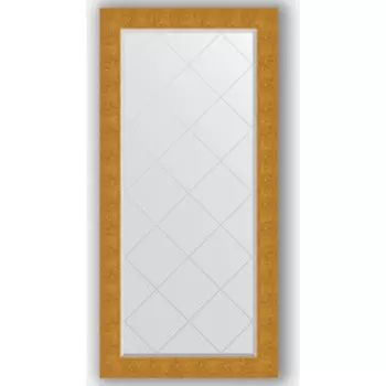 Зеркало с гравировкой поворотное Evoform Exclusive-G 76x158 см, в багетной раме - чеканка золотая 90 мм (BY 4280)