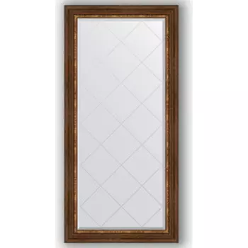 Зеркало с гравировкой поворотное Evoform Exclusive-G 76x158 см, в багетной раме - римская бронза 88 мм (BY 4277)