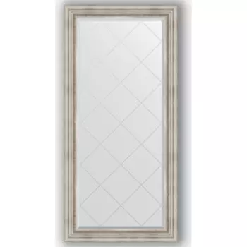 Зеркало с гравировкой поворотное Evoform Exclusive-G 76x158 см, в багетной раме - римское серебро 88 мм (BY 4276)