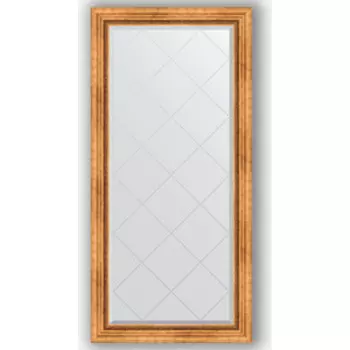 Зеркало с гравировкой поворотное Evoform Exclusive-G 76x158 см, в багетной раме - римское золото 88 мм (BY 4275)
