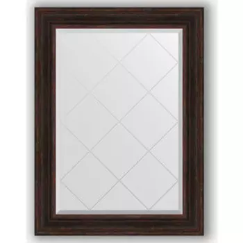 Зеркало с гравировкой поворотное Evoform Exclusive-G 79x106 см, в багетной раме - темный прованс 99 мм (BY 4205)