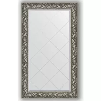 Зеркало с гравировкой поворотное Evoform Exclusive-G 79x133 см, в багетной раме - византия серебро 99 мм (BY 4243)