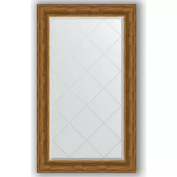 Зеркало с гравировкой поворотное Evoform Exclusive-G 79x134 см, в багетной раме - травленая бронза 99 мм (BY 4247)