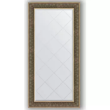 Зеркало с гравировкой поворотное Evoform Exclusive-G 79x161 см, в багетной раме - вензель серебряный 101 мм (BY 4293)