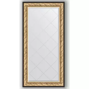 Зеркало с гравировкой поворотное Evoform Exclusive-G 80x162 см, в багетной раме - барокко золото 106 мм (BY 4294)