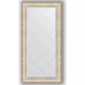 Зеркало с гравировкой поворотное Evoform Exclusive-G 80x162 см, в багетной раме - виньетка серебро 109 мм (BY 4297)