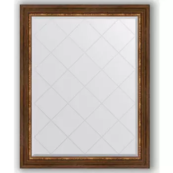 Зеркало с гравировкой поворотное Evoform Exclusive-G 96x121 см, в багетной раме - римская бронза 88 мм (BY 4363)