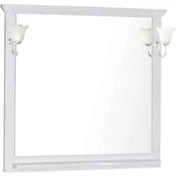 Зеркало с полкой Aquanet Лагуна 105 белое (175304)