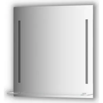 Зеркало с полкой Evoform Ledline-S с 2-мя светильниками 11 W 70x75 см (BY 2163)