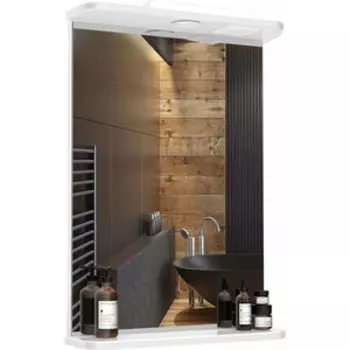 Зеркало Sanstar 50х70 с подсветкой, белое (44.1-2.4.1.)