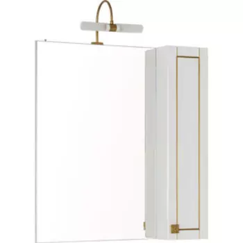 Зеркало-шкаф Aquanet Честер 75 белый/золото (186090)