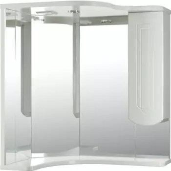 Зеркало-шкаф Mixline Корнер 64х70 правый, белый (4640030867110)