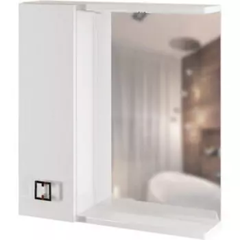 Зеркало-шкаф Mixline Квадро 65х70 левый, белый (4640030868315)