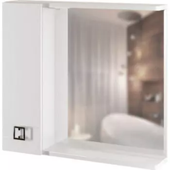 Зеркало-шкаф Mixline Квадро 75х70 левый, белый (4640030868353)