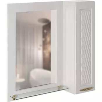 Зеркало-шкаф Mixline Ладога 75х75 с подсветкой, белый (4640030869640)