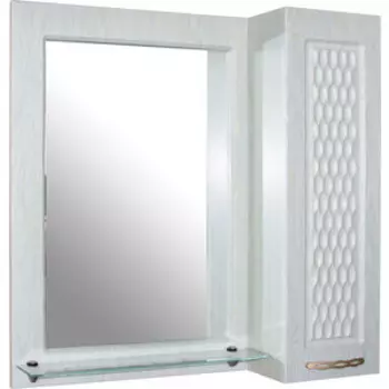 Зеркало-шкаф Mixline Ладога 75х75 с подсветкой, зеленый (4640030869664)