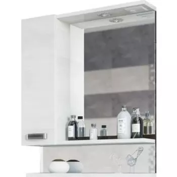 Зеркало-шкаф Sanflor Техас 70 левый, венге\северное дерево светлое (H0000001228)