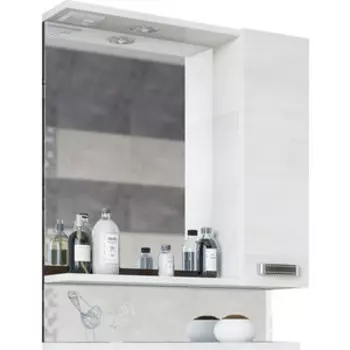 Зеркало-шкаф Sanflor Техас 70 правый, венге\северное дерево светлое (H0000001229)