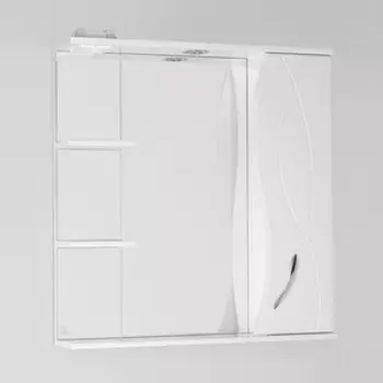 Зеркало-шкаф Style line Амелия 75 с подсветкой, белый (ЛС-00000014)