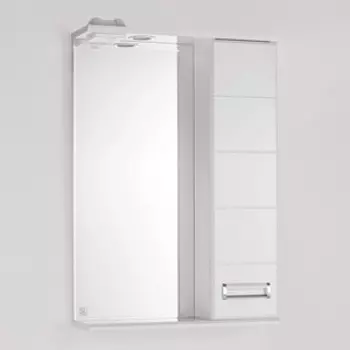 Зеркало-шкаф Style line Ирис 55 с подсветкой, белый (ЛС-00000018)