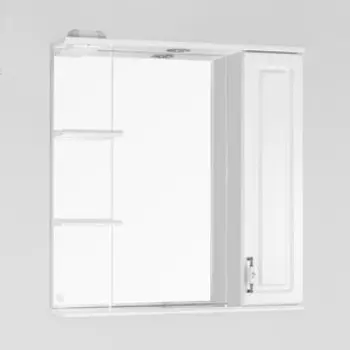 Зеркало-шкаф Style line Олеандр-2 Люкс 75 с подсветкой, белый (ЛС-00000051)