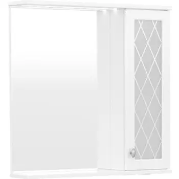 Зеркало-шкаф Volna Milena 70х70 правое с подсветкой, белый (zsMLN70.R-01)