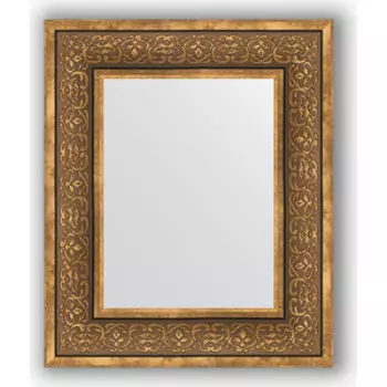 Зеркало в багетной раме Evoform Definite 49x59 см, вензель бронзовый 101 мм (BY 3031)