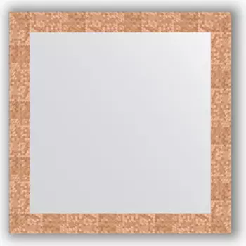 Зеркало в багетной раме Evoform Definite 76x76 см, соты медь 70 мм (BY 3242)
