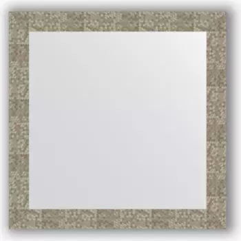 Зеркало в багетной раме Evoform Definite 76x76 см, соты титан 70 мм (BY 3244)