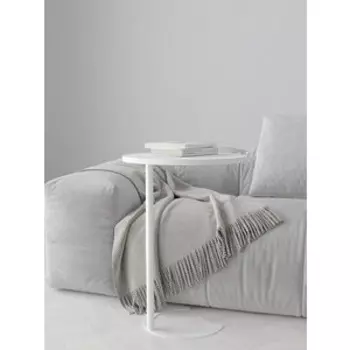 Журнальный столик Genglass металлический приставной GENGLASS HORSIX GGT-14-3-3-S белый с белой столешницей