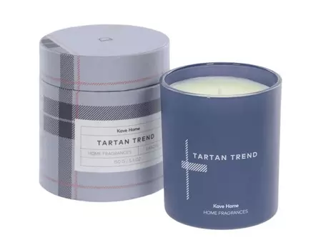 Ароматическая свеча tartan trend (la forma) синий 7x8x7 см.