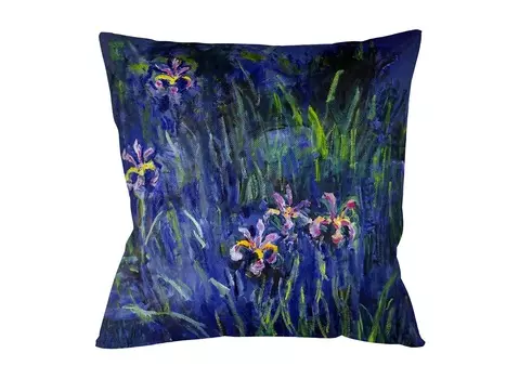 Арт-подушка «ирисы моне» (object desire) мультиколор 45x45 см.