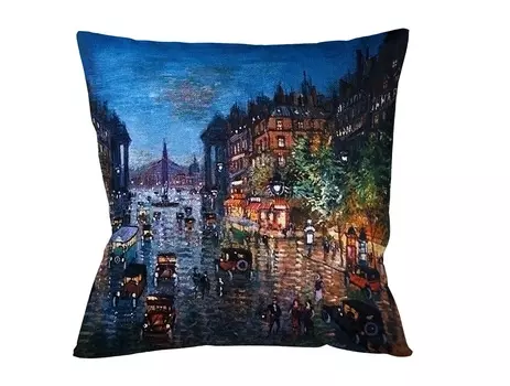 Арт-подушка «парижский бульвар» (object desire) мультиколор 45x45 см.