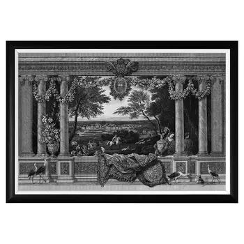 Арт-постер «фонтенбло» (object desire) серый 66x45x2 см.