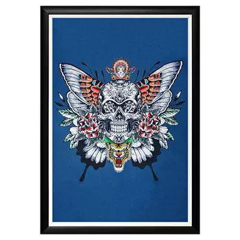 Арт-постер краниум (object desire) синий 46x66x2 см.