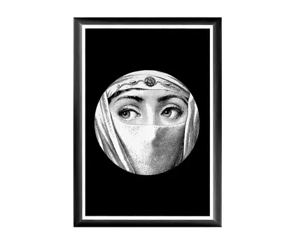 Арт-постер лина , версия этника (object desire) черный 46.0x66.0x2.0 см.