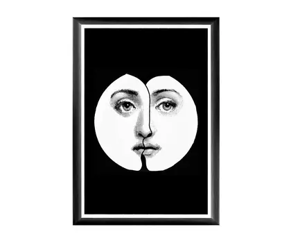 Арт-постер лина , версия инь-янь (object desire) черный 46.0x66.0x2.0 см.