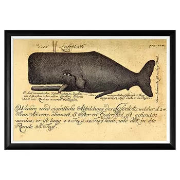 Арт-постер «море волнуется -57» (object desire) черный 46x66x2 см.